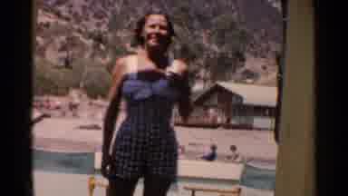 California (1955): The Girl In The Lake While She Is Close To Some Swimming Pool