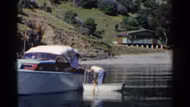 California (1955): Bench At The Pond