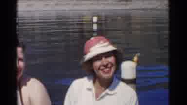 California (1955): 4 Women Friends Enjoying In The Pond Laughing While Others Are