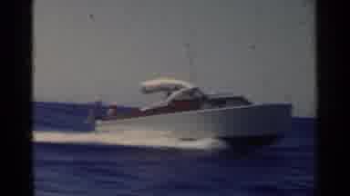 California (1955): Motor Boat Speeding On Water And Small Children In A Rowboat