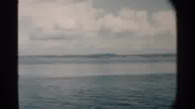 Pearl Harbor Hawaii (1958): Blue Water And Skies On A Cloudy Day
