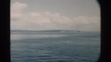 Pearl Harbor Hawaii (1958): Blue Water Views From A Moving Boat Clouds In The Sky