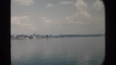 Pearl Harbor Hawaii (1958): A Panorama Of A Town That Lies On The Horizon Of A