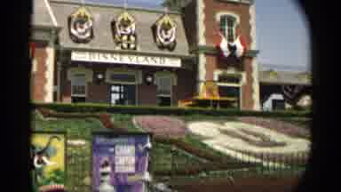 Disneyland (1959): The Camera Shows The Disneyland Entrance As The Train Goes By