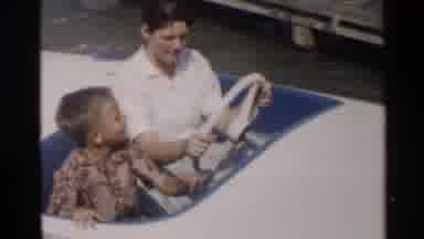 Disneyland (1959): Mom With Son Driving Boat Towards Shore Then Alligators In The