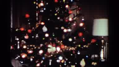 Ohio USA (1959): Decorated And Lit Christmas Tree And Presents Under Tree Living