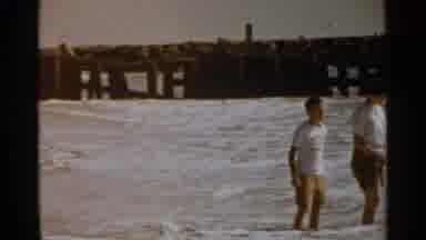 San Francisco (1959): Two Kids Standing By The Shore From The Beach