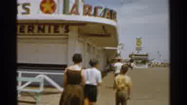 San Francisco (1959): People Walking In An Amusement Park And Commerce At The Pier