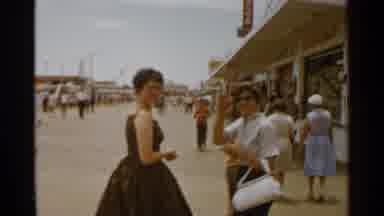 San Francisco (1959): Family Walking Down A Pier With A Classic Filer