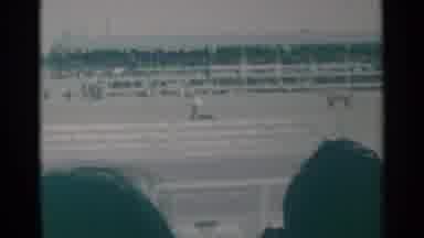 Cheyenne Wyoming-1960: A Rodeo Event With Horses Competing In The Arena