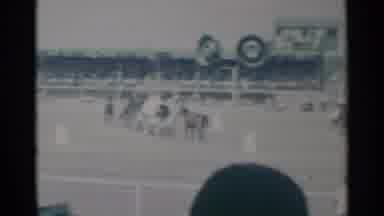Cheyenne Wyoming (1960): Horses Running In A Field With People