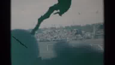 Cheyenne Wyoming (1960): Two Horses Racing Along A Track Trying To Test To See Who