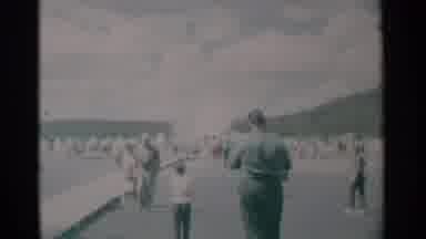 Cheyenne Wyoming (1961): Lots Of People Visiting Old Faithful Geyser And Watching
