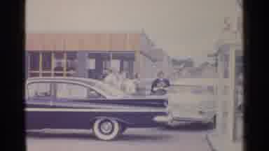 Germany (1961): Vintage Clip Of People Gathering At A Shell Station