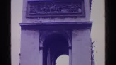 Paris France-1961: Close-Up Of Arc De Triomphe With Purple Tint