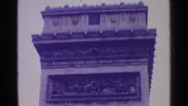 Paris France-1961: Arc de Triomphe With Floral Wreath and Visitors
