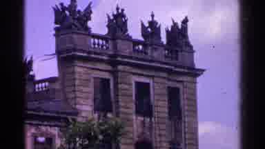 SWITZERLAND-1961: Old Building With Gargoyles And Statues On The Roof