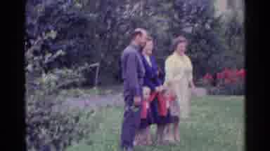 Switzerland-1961: Family At An Event Prepared To Take Pictures Then A Large