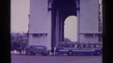 Switzerland (1961): Lot Of People Standing Around A Beautiful Building And Cars