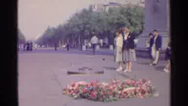 Switzerland (1961): A Bunch Of People All Standing In A Square With A Bunch Of