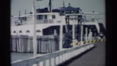Jamestown Virginia (1962): Deck Of The Ocean With A Very Big Boat And Cars Parked