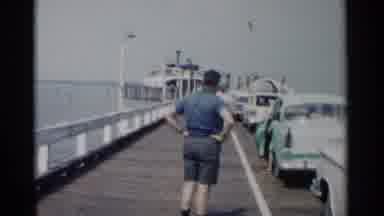Jamestown Virginia (1962): Vehicles Entering And Exiting A Ferryboat To Cross The