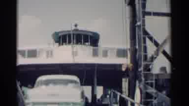Jamestown Virginia (1962): People Driving In An Old Fashioned Car Going Underneath
