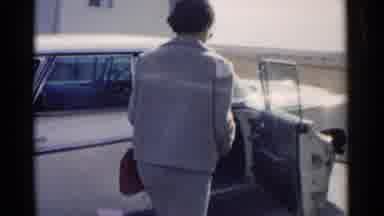 Washington DC (1962): A Cute Woman Arriving To Her Car In One Rainy Day