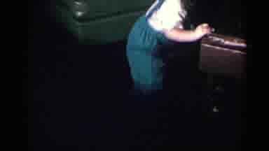 Kentucky USA (1963): Adorable Toddler Boy Takes Out Frustration On Brown Leather