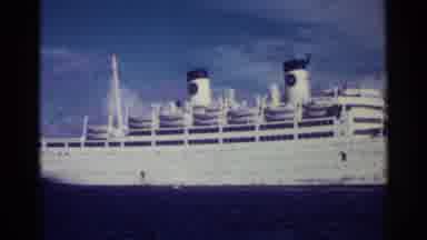 Kentucky USA (1963): A Very Large White Ship Sailing In The Blue Sea In The