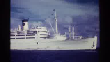 Nassau Bahamas (1963): A Bunch Of Very White Clouds Above Some Boats