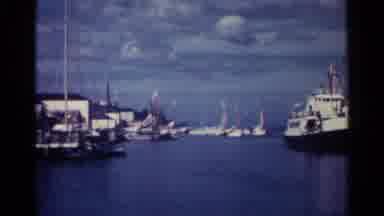 Nassau Bahamas (1963): Sea Boats Sailing Ocean In Blue Water And Blue Sky During