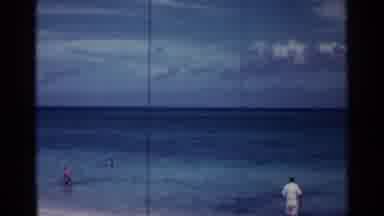 Nassau Bahamas (1963): Walking Along The Beach Allows The Man To See The Ocean