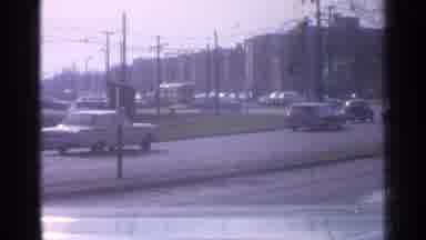 Ohio USA (1965): Busy Daytime City Traffic In An Urban Area Including Public