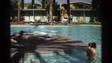 Scottsdale Arizona (1968): People Enjoy A Lovely Day At The Pool Swimming Or