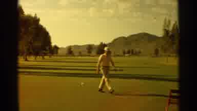 Scottsdale Arizona (1968): A Man Playing Golf In The Summer On The Greens With His
