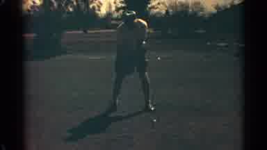 Scottsdale Arizona (1968): Slow Motion Man Practicing His Swing At A Golf Range