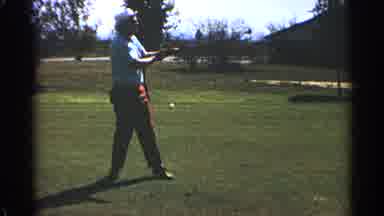 Scottsdale Arizona (1968): Man Completes Golf Swing Stares Down The Course To
