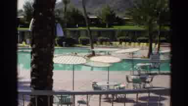 Scottsdale Arizona (1968): Swimming Pool At Resort Or Motel With Umbrella Tables
