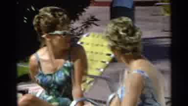 Scottsdale Arizona (1968): People Enjoying Holidays Near A Swimming pool In Bikini