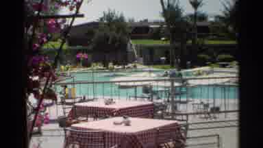Scottsdale Arizona (1968): Swimming Pool Of A Residence With Flowers Trees And