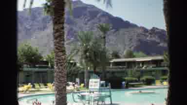 Scottsdale Arizona (1968): People Walk In Front Of A Pool At A Resort In A