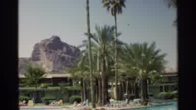 Scottsdale Arizona (1968): Backdrop A Hotel And A Women Lounging By The Pool