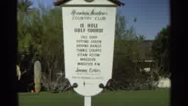 Scottsdale Arizona (1968): Golf Course Sign