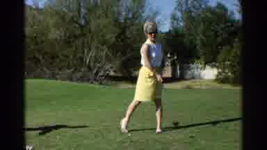 Scottsdale Arizona (1968): Women Preparing To Swing Club As She Plays Golf Then