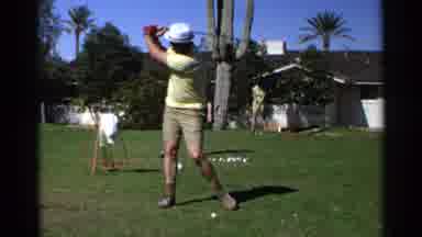 Scottsdale Arizona (1968): Man In Hat Takes A Swing And Hits The Golf Ball Out Of