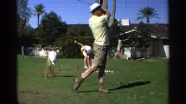 Scottsdale Arizona (1968): Golfers Practice Their Drive Strokes On Sunny Day At