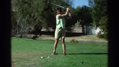 Scottsdale Arizona (1968): Scenes Of Two Women Swinging A Golf Club Ready To Hit A