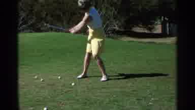 Scottsdale Arizona (1968): A Woman In A Yellow Skirt Practicing Her Golf Swing