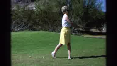 Scottsdale Arizona (1968): A Clip Of A Woman Swinging A Golf Club Then A Short